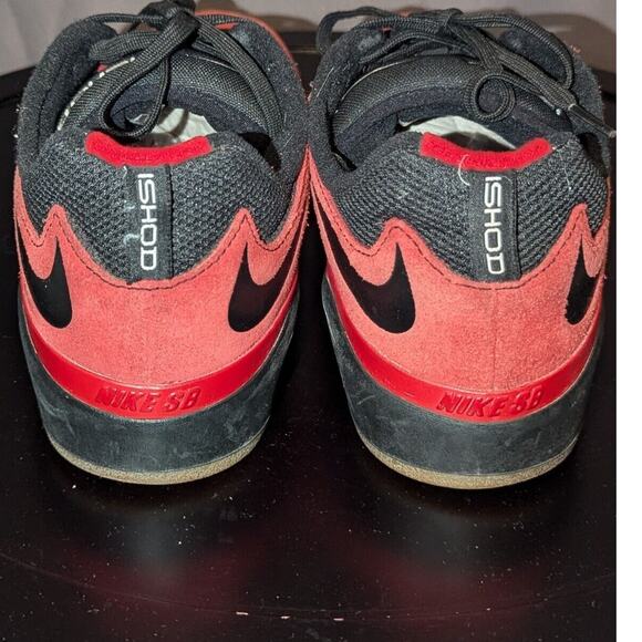 Nike SB Shoes Mens 11.5 Red Suede Ishod Wair Bred Varsity Red Black DC7232-600 - Picture 6 of 10